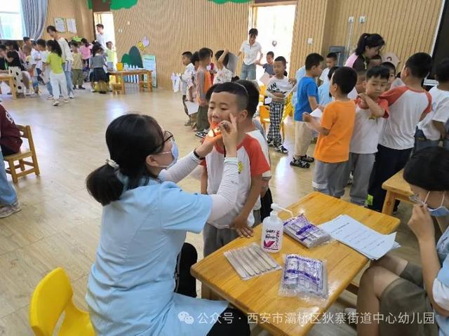 灞桥区狄寨中心园进行2024年度幼儿健康体检(图3)