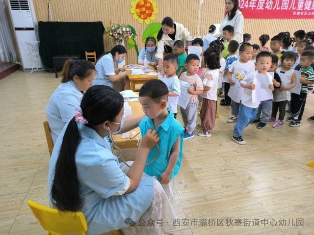 灞桥区狄寨中心园进行2024年度幼儿健康体检(图2)