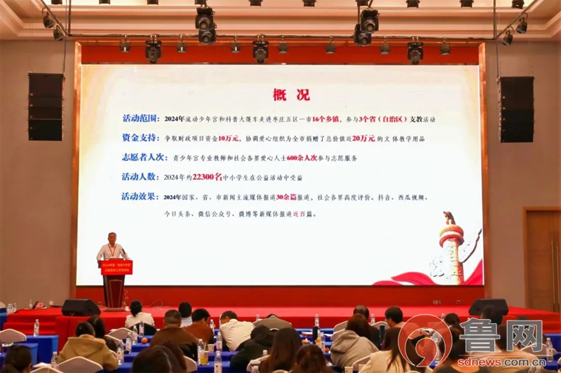 枣庄市青少年宫荣获2024年度全国流动少年宫示范单位荣誉称号