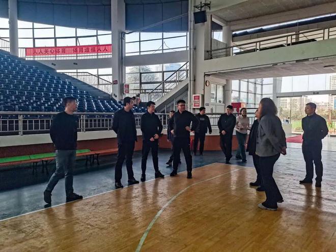 全省新型青少年体育训练阵地现场核查第三组一行来新县实地查看